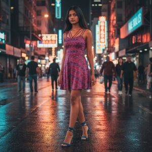 B Darlin dress orange blue strappy shirt fit &‎ flare Aztec geometric 5 6